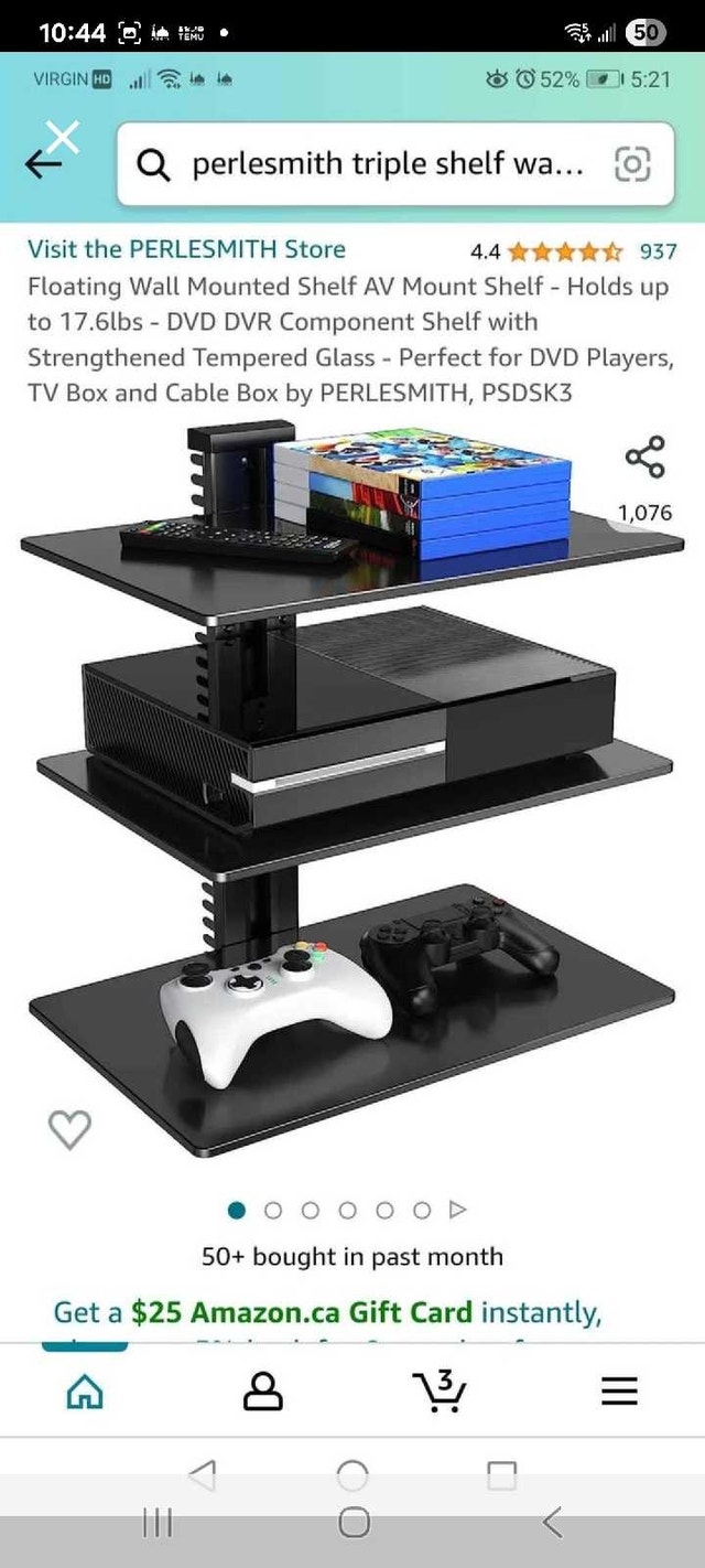 Perlesmith Triple Shelf