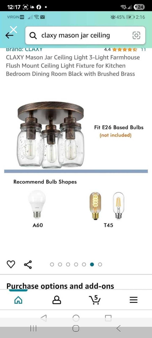Claxy Mason Jar Ceiling Light - photo 5