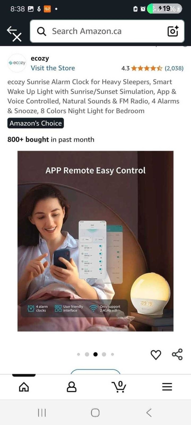 Ecozy Sunrise Alarm Clock - photo 3