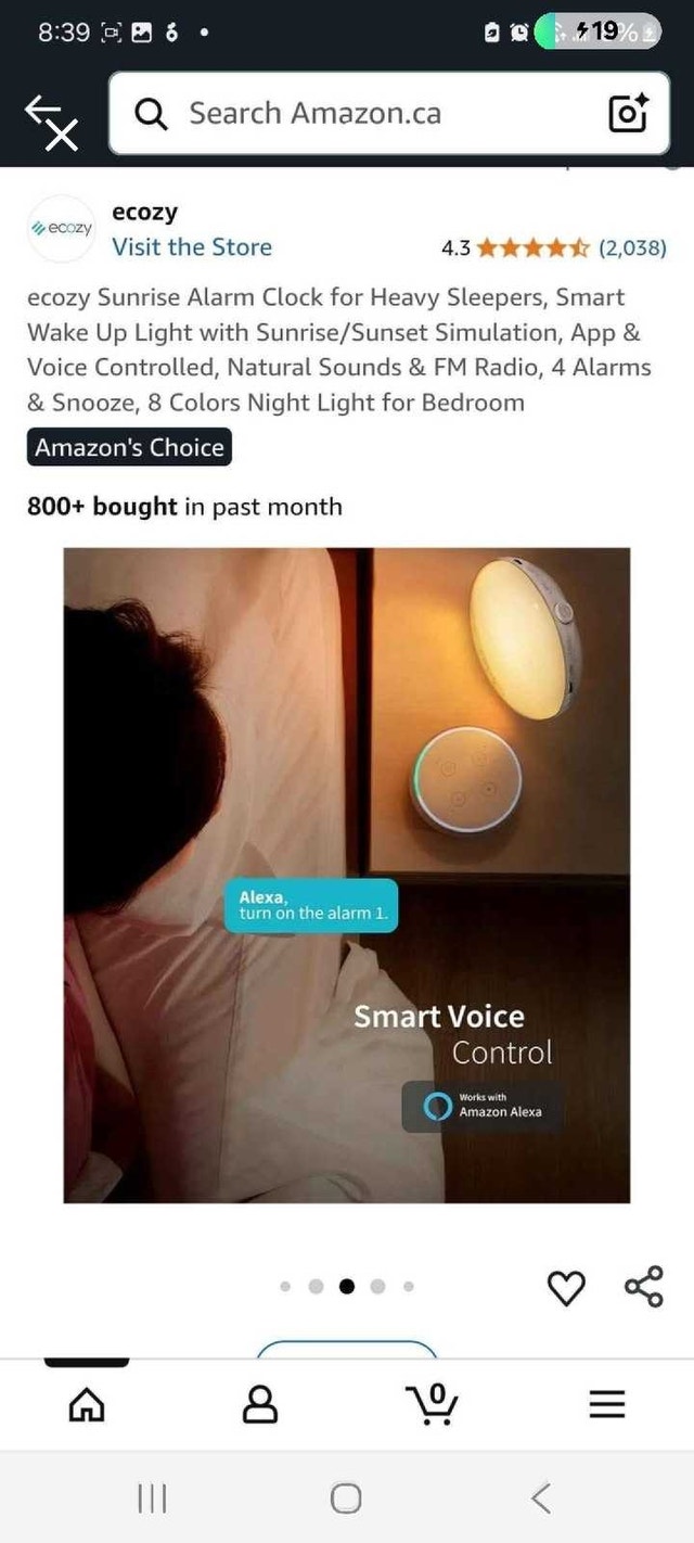 Ecozy Sunrise Alarm Clock - photo 4