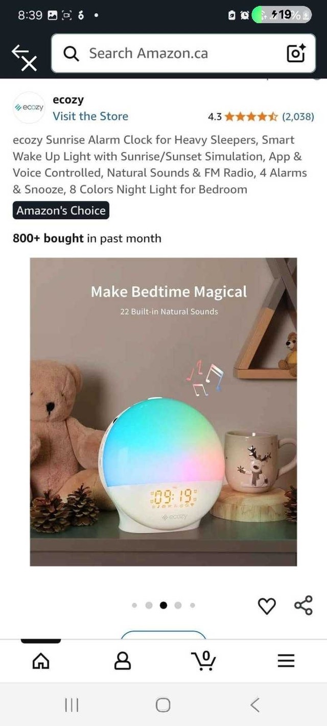 Ecozy Sunrise Alarm Clock - photo 5