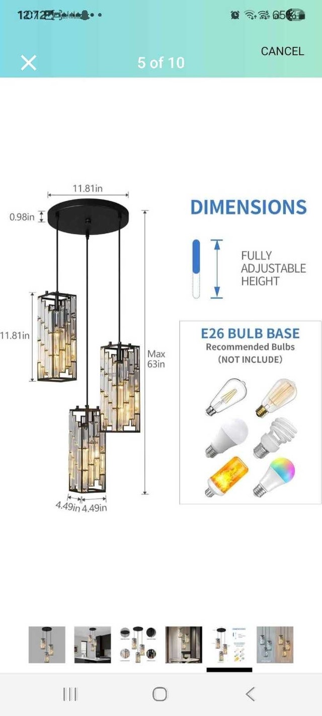 FDPBY Pendant Light - Modern Crystal Chandelier - photo 4