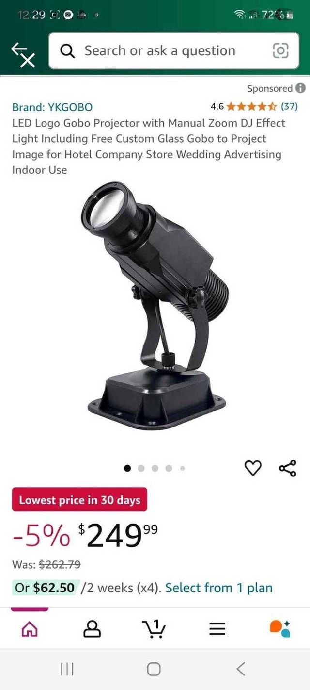 YKGOBD LED Logo Projector