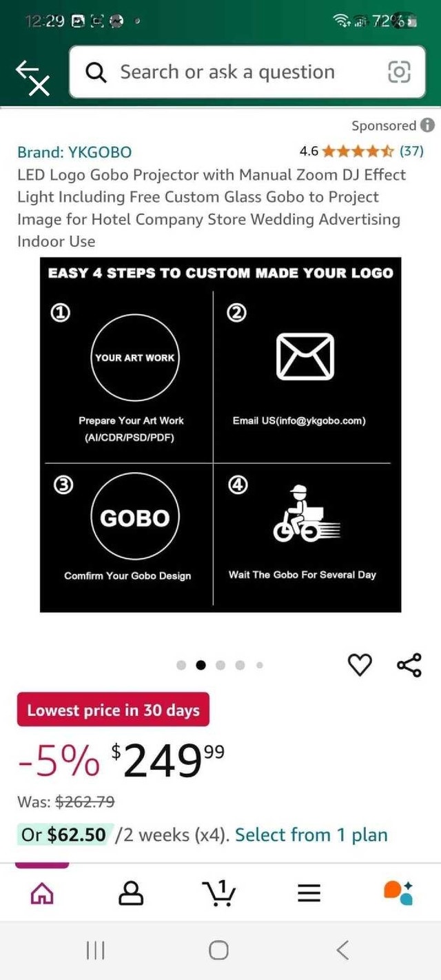 YKGOBD LED Logo Projector - photo 2