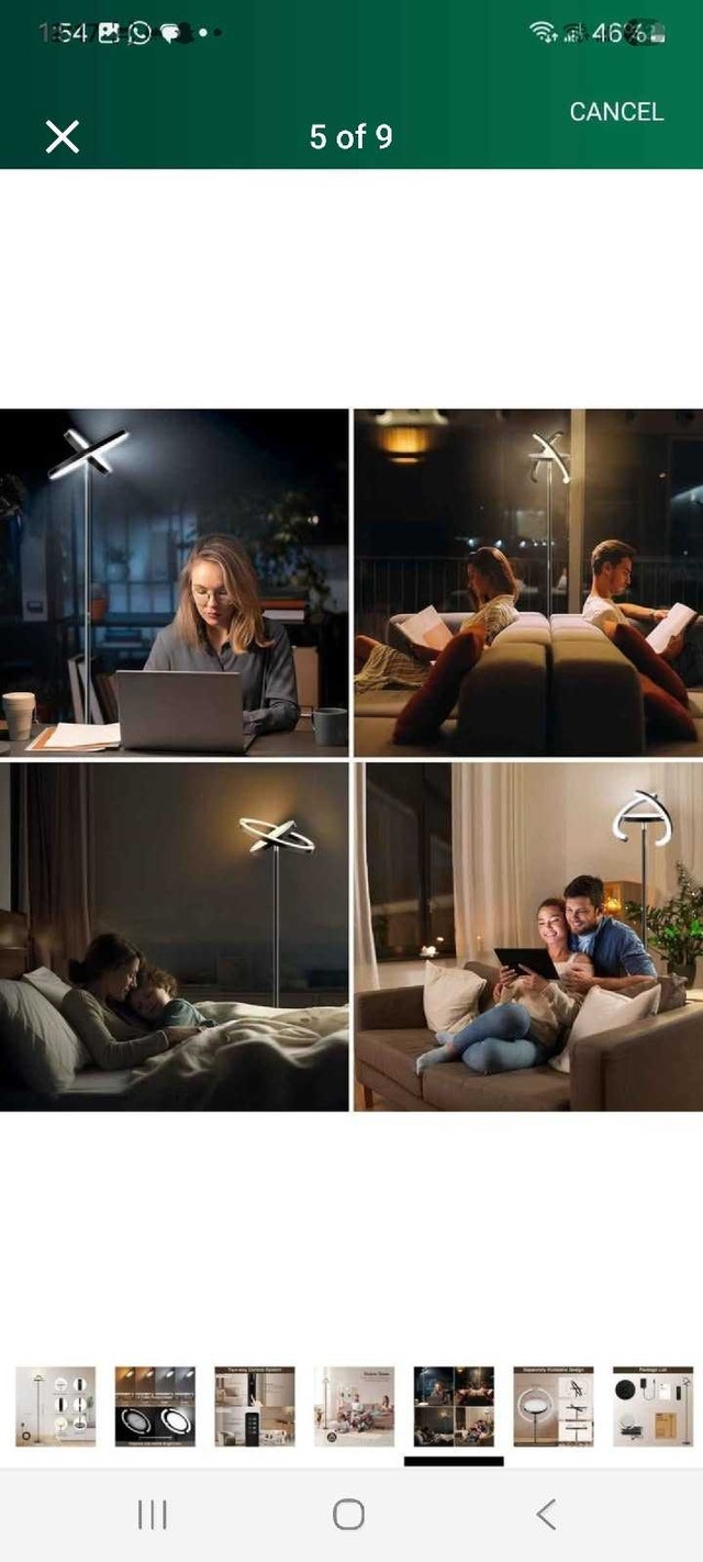 Sunlummi Saturn Ring LED Floor Lamp - Modern Black - photo 5