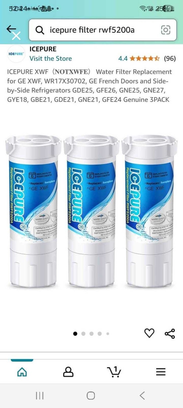 ICEPURE RWF5200A Filter 3-Pack