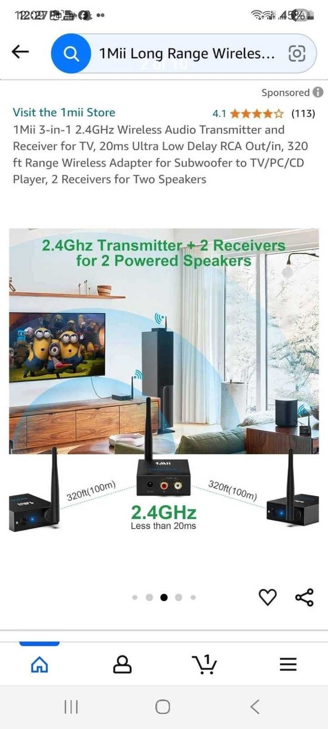 1Mii Wireless Audio Transmitter Receiver - photo 2