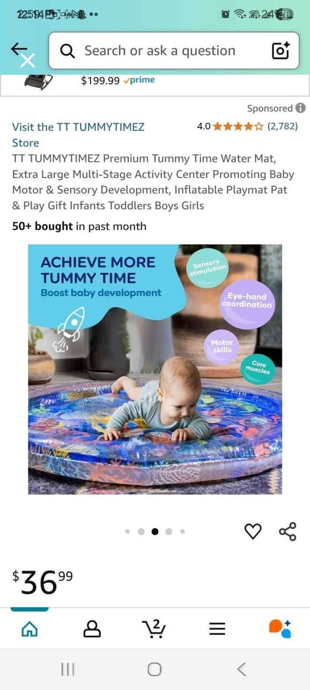 Tummy Time Water Mat - photo 3