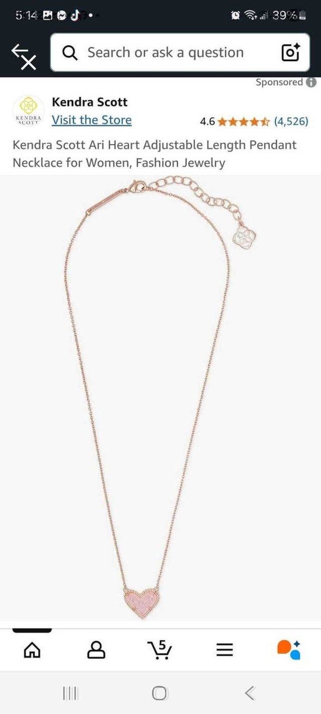 NEW IN BOX 14k real Gold Kendra Scott Necklace - photo 2