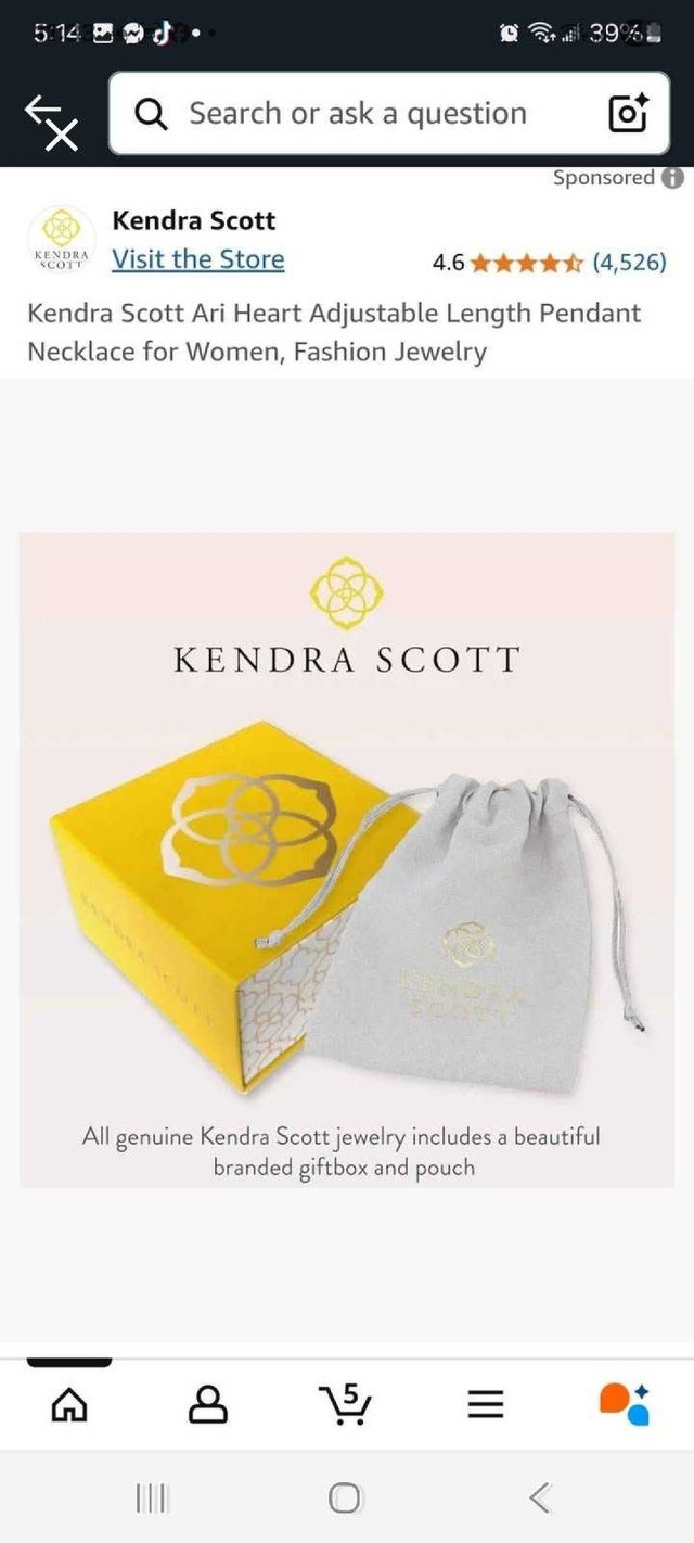 NEW IN BOX 14k real Gold Kendra Scott Necklace - photo 4