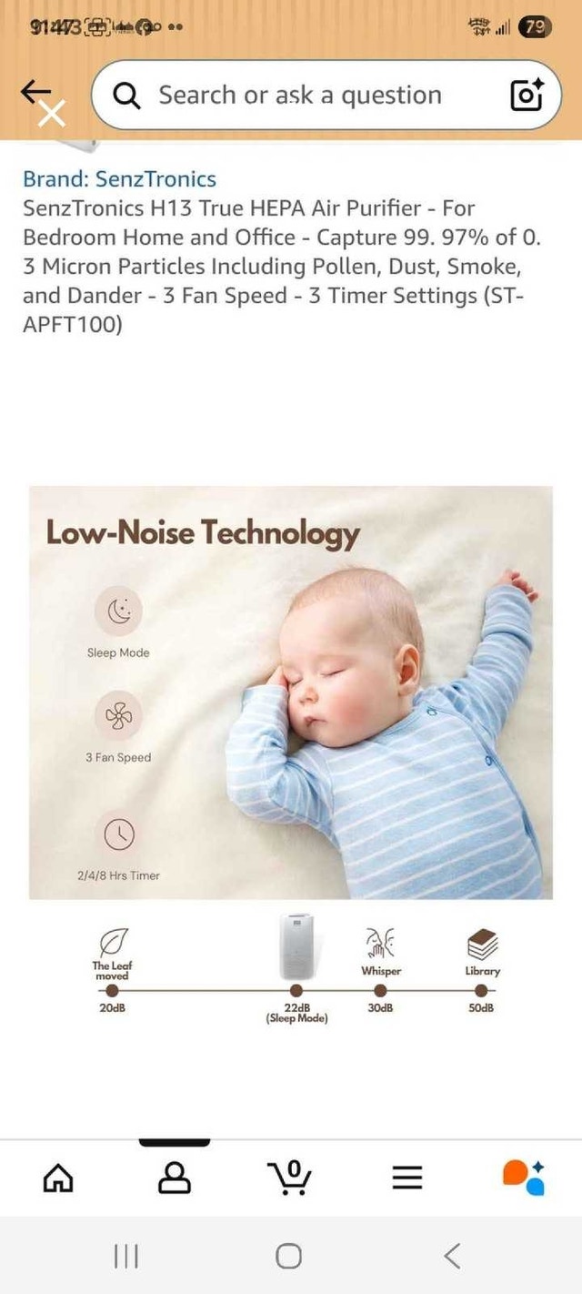 Senztronics H13 True HEPA Air Purifier - photo 4