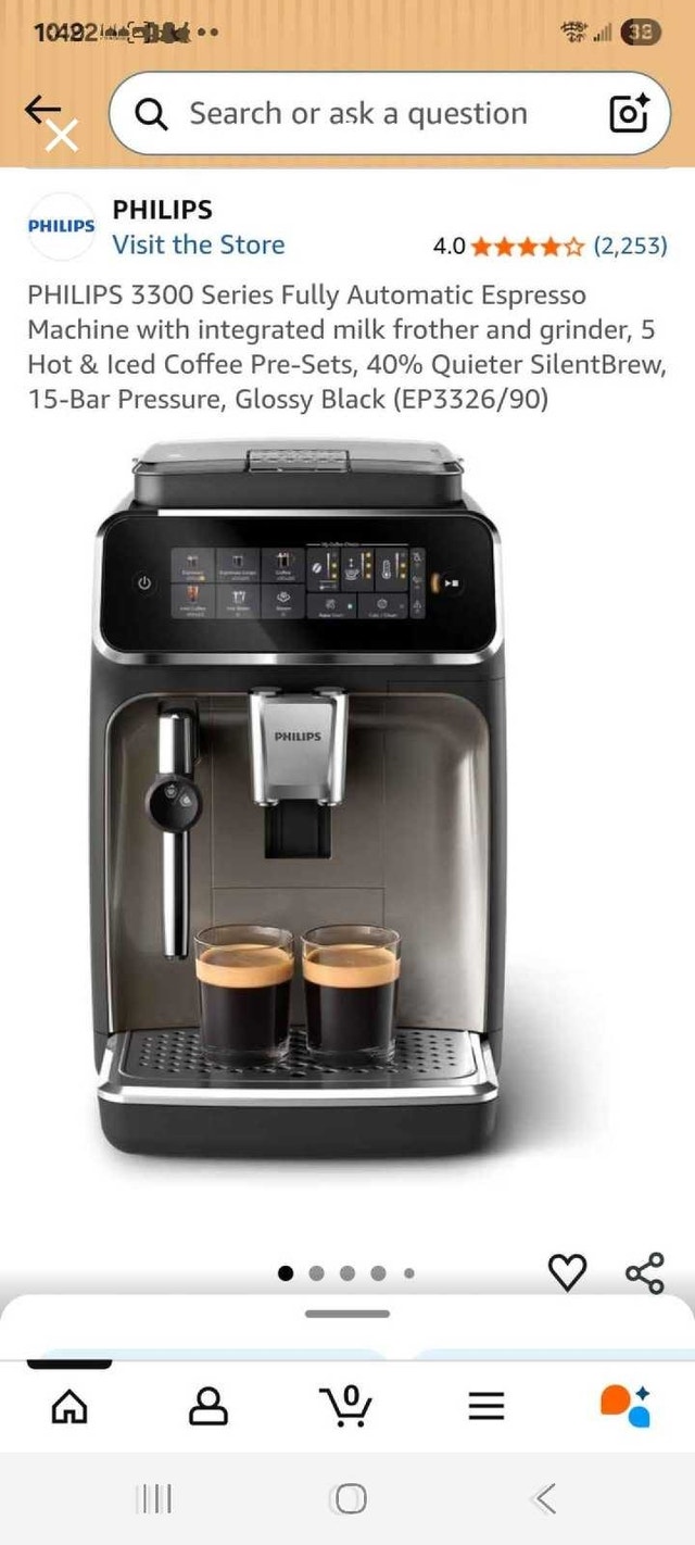 Philips 3300 Series Espresso Machine w/ Frother & Grinder - photo 5