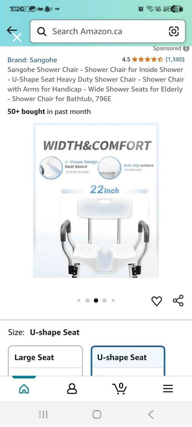 Sangohe Shower Chair - photo 3