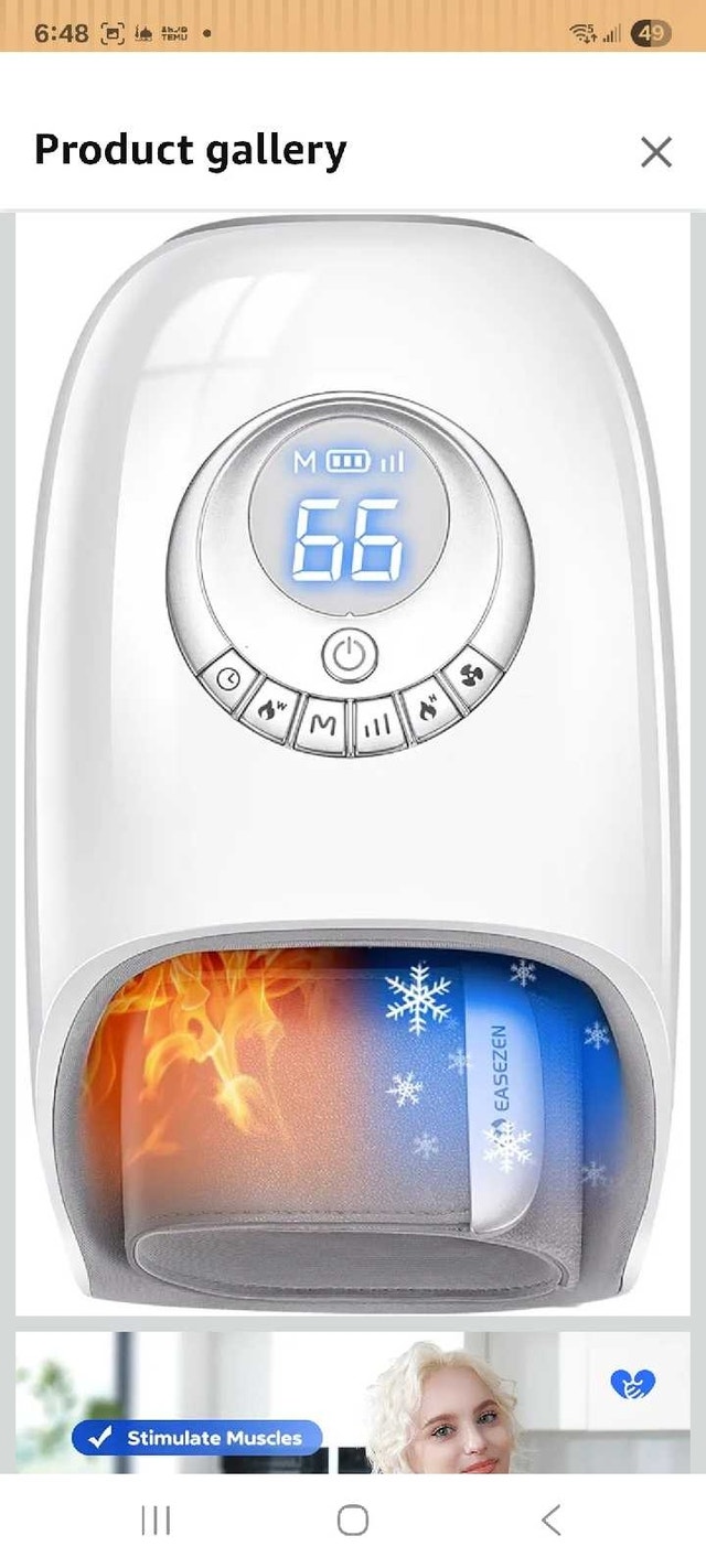 EaseZen Hand Massager with Heat & Cooling - photo 2