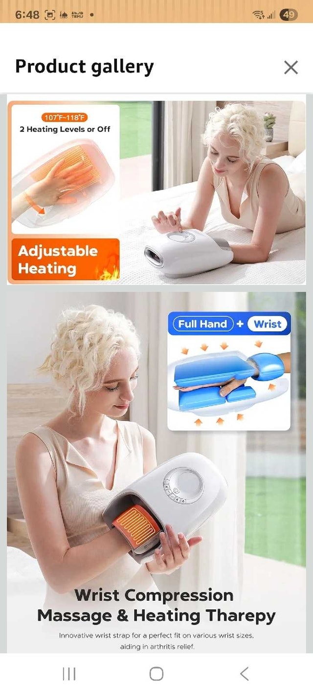 EaseZen Hand Massager with Heat & Cooling - photo 4