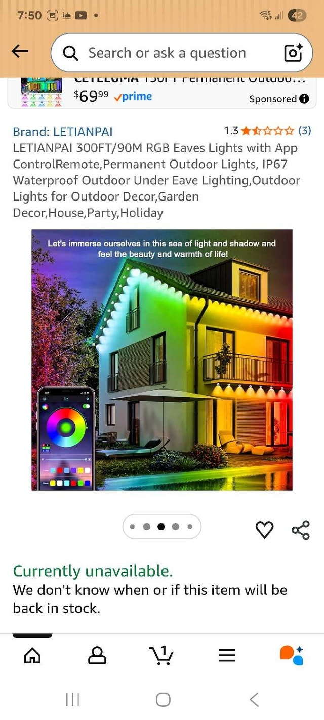 LETINPAI RGB Eaves Lights 300FT - photo 4