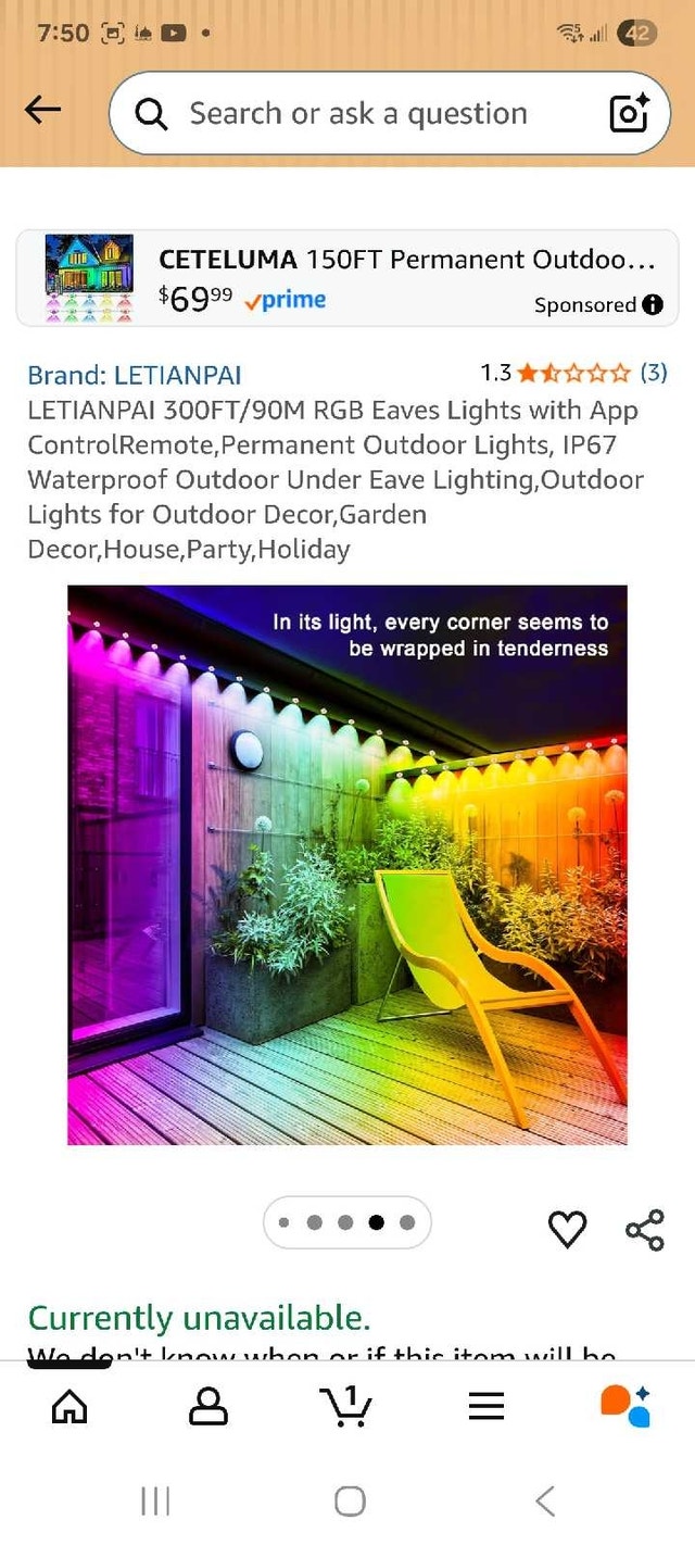 LETINPAI RGB Eaves Lights 300FT - photo 5