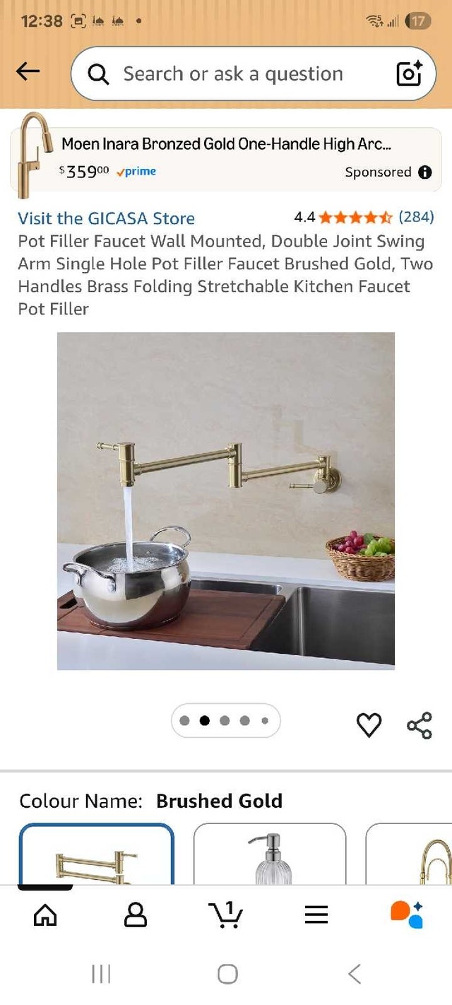 Moen Inara Faucet - New Pot Filler