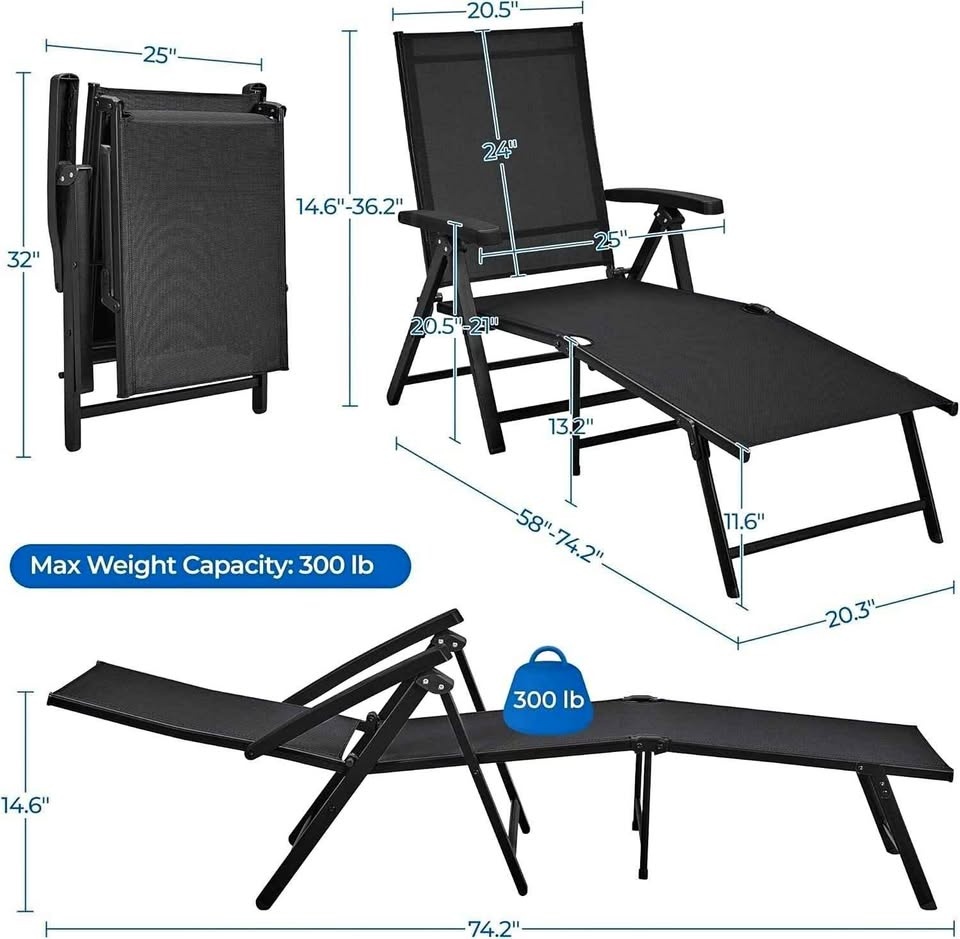 NEW Outdoor Folding Chair Lounge