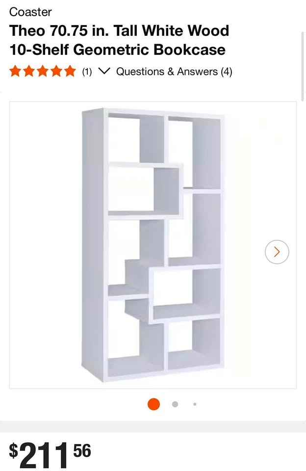 Coaster Theo’s Modern Geometric Bookcase
