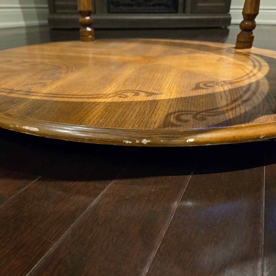 MOVING- Oak Glass Top Coffee Table - photo 4