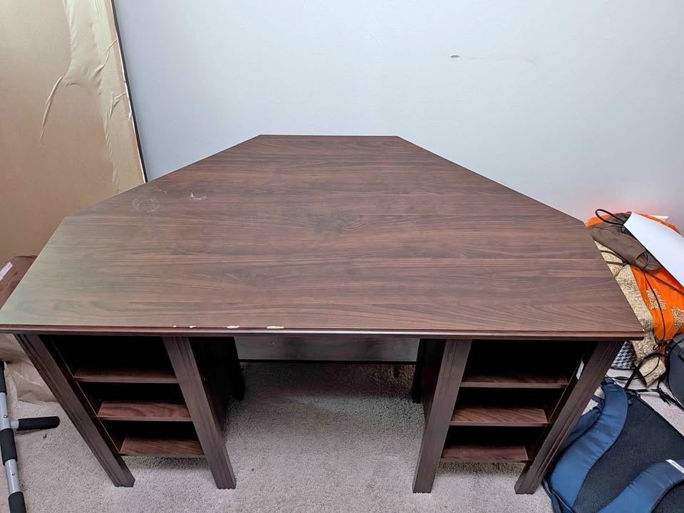 Ikea Work Desk with shelves