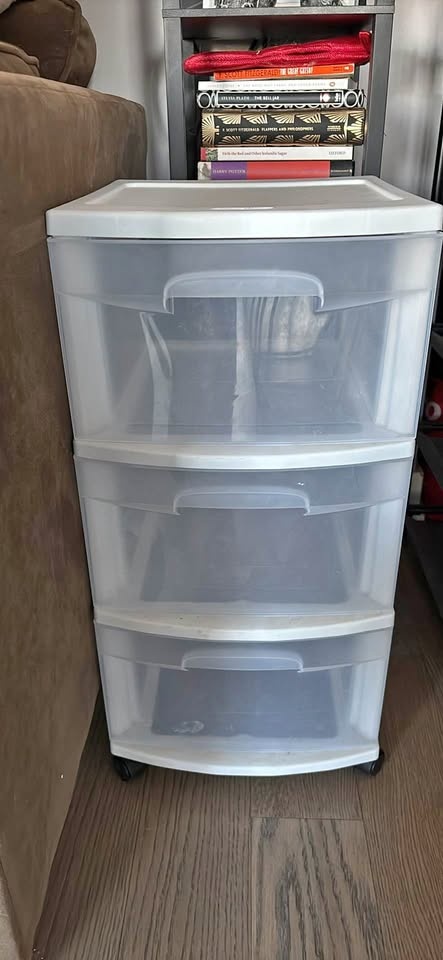 3-Drawer Sterilite Storage Unit (on wheels)