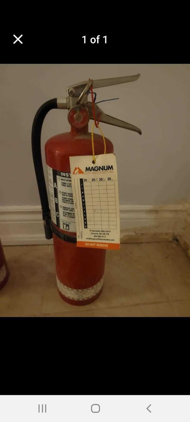 Large fire extinguisher