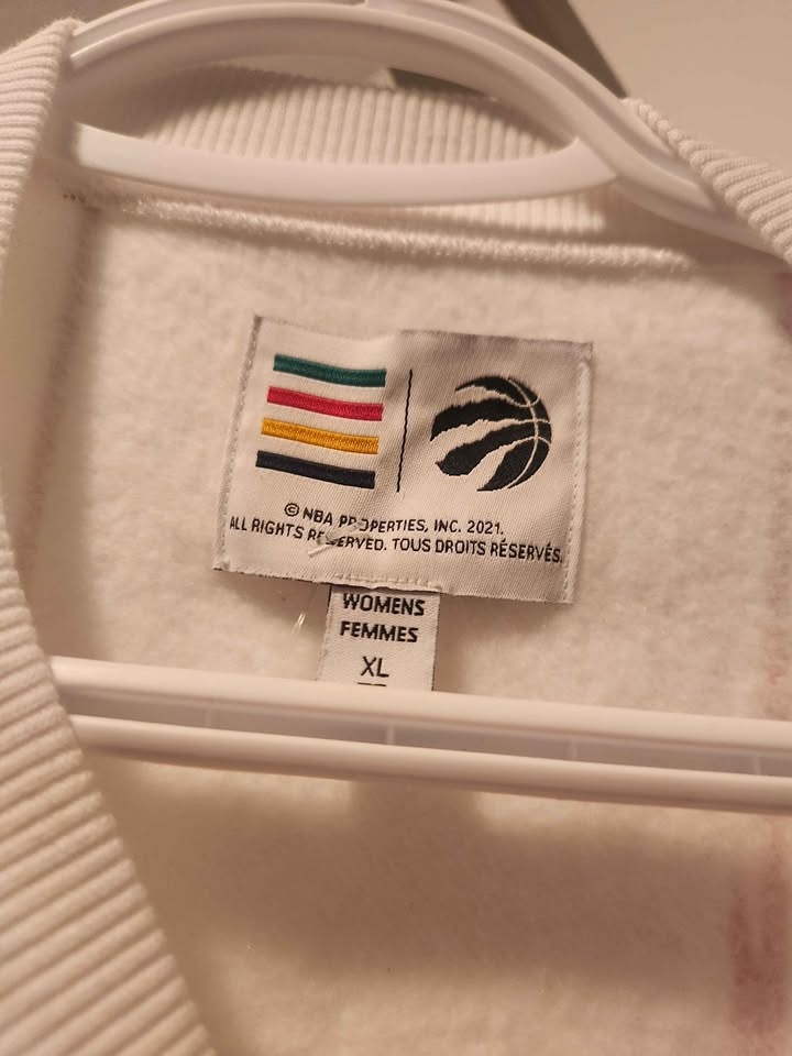 NBA Toronto Raptors Womens XL White Lightning Sweatshirt - photo 3