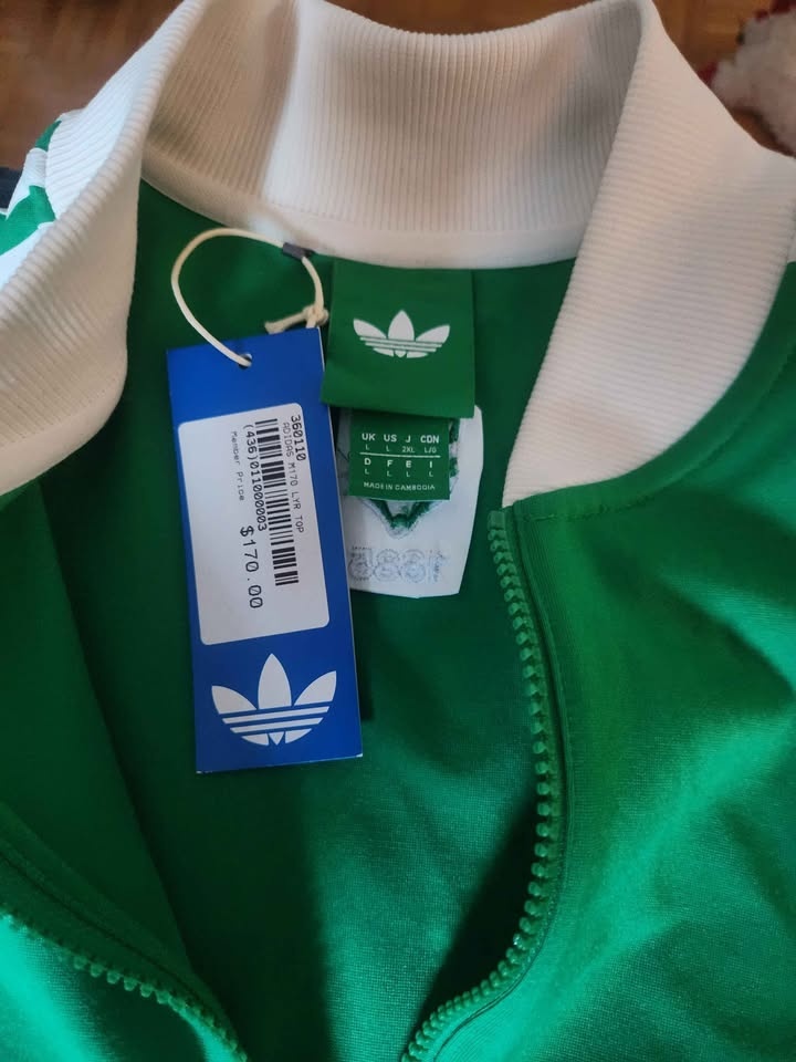New Adidas Green Quarter Zip Track Top L - photo 2