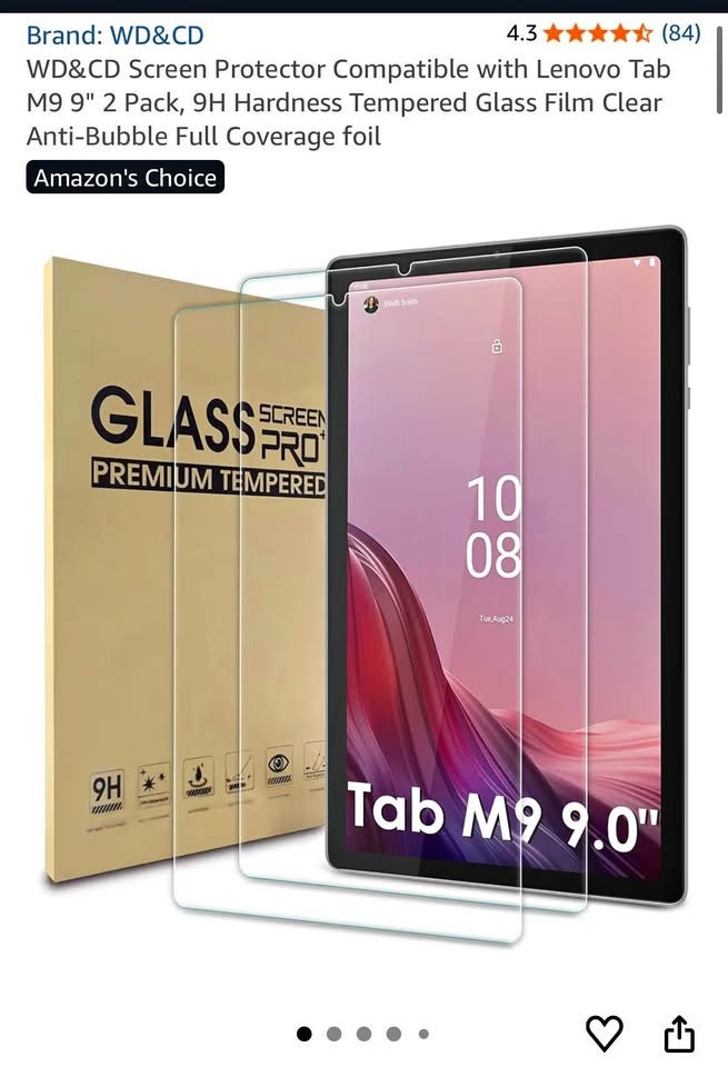 Lenovo Tab M9 9" Screen Protector (2 Pack)