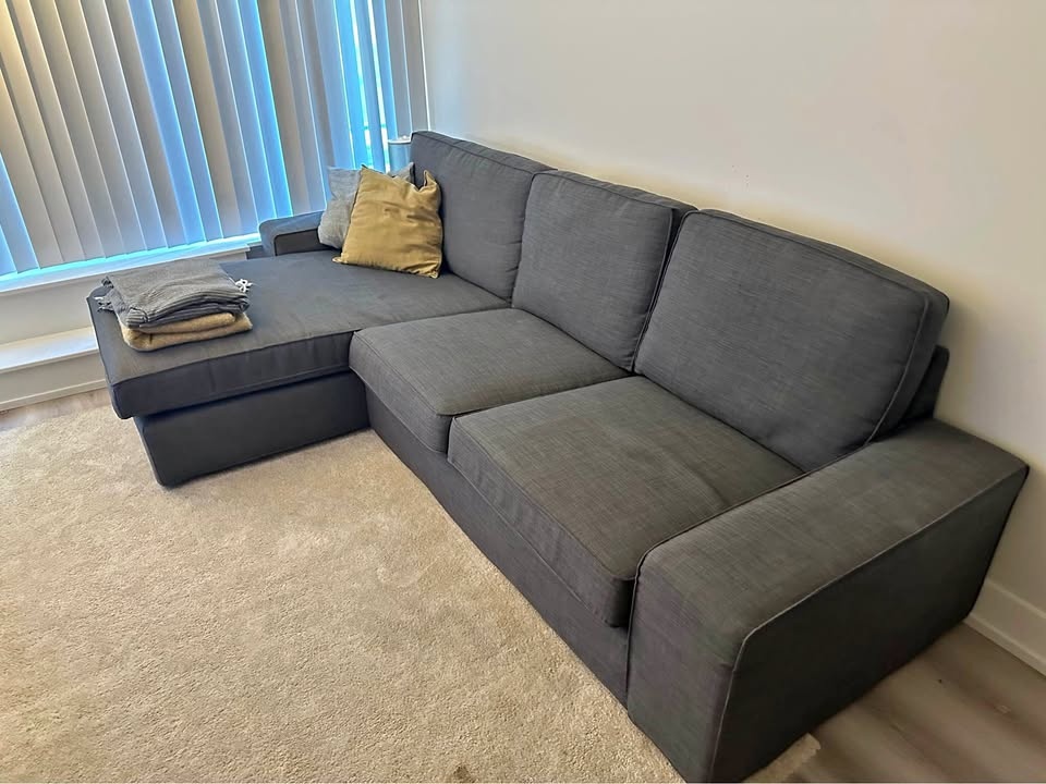 IKEA KINIK Grey L-Shaped Couch