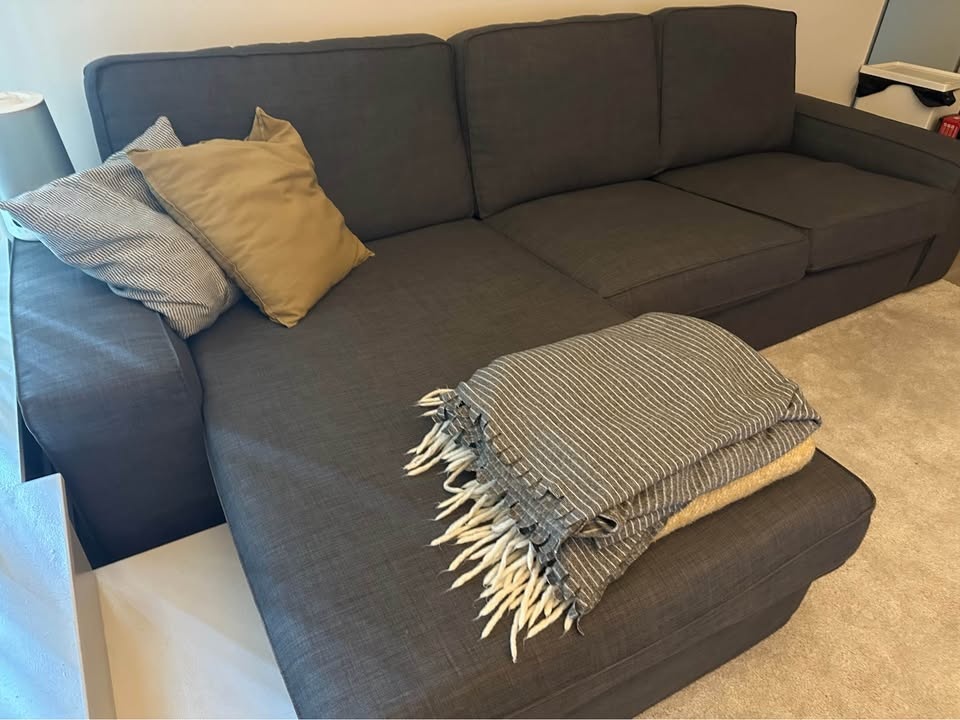 IKEA KINIK Grey L-Shaped Couch - photo 2
