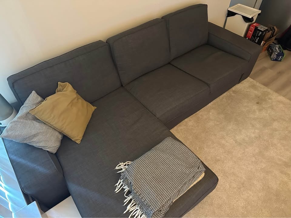 IKEA KINIK Grey L-Shaped Couch - photo 4