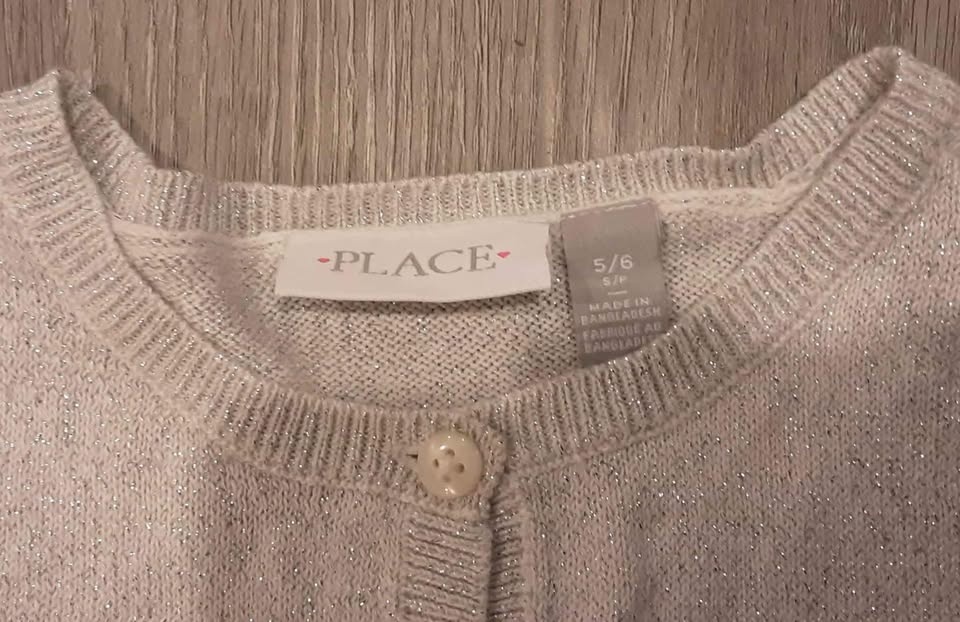 EUC Children's Place Sparkle Silver Party Cardigan (Size 5-6) - photo 3