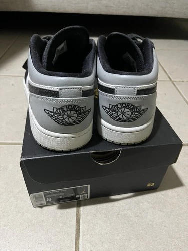 Air Jordan 1 Low Shadow Toe Gray Black 553558-052 Mens Sz 8 - photo 4
