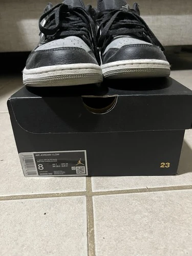 Air Jordan 1 Low Shadow Toe Gray Black 553558-052 Mens Sz 8 - photo 5