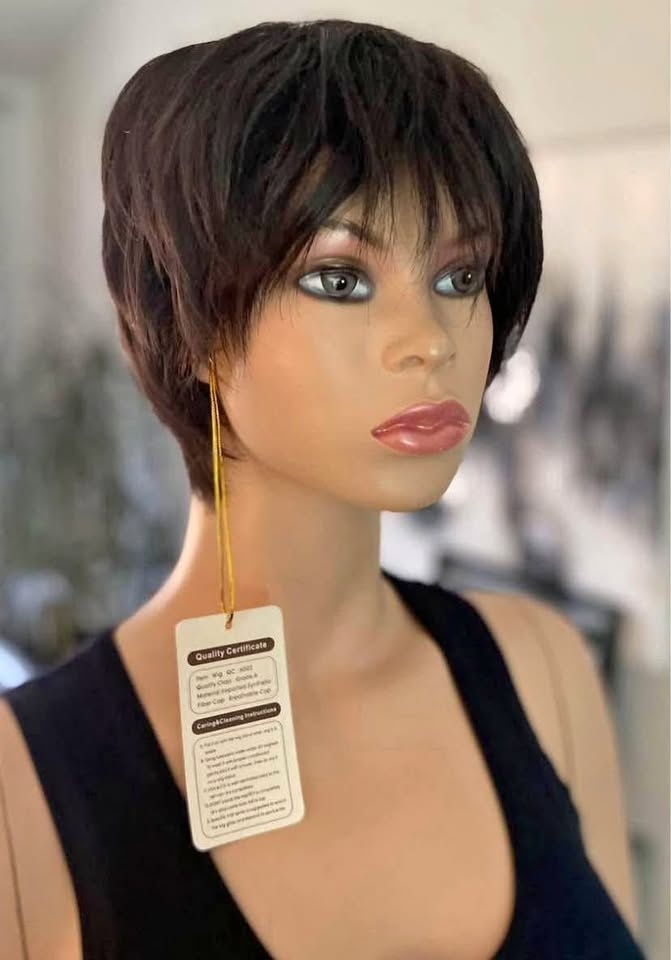 NWT: Short Layered Black Synthetic Wig (2145/6)