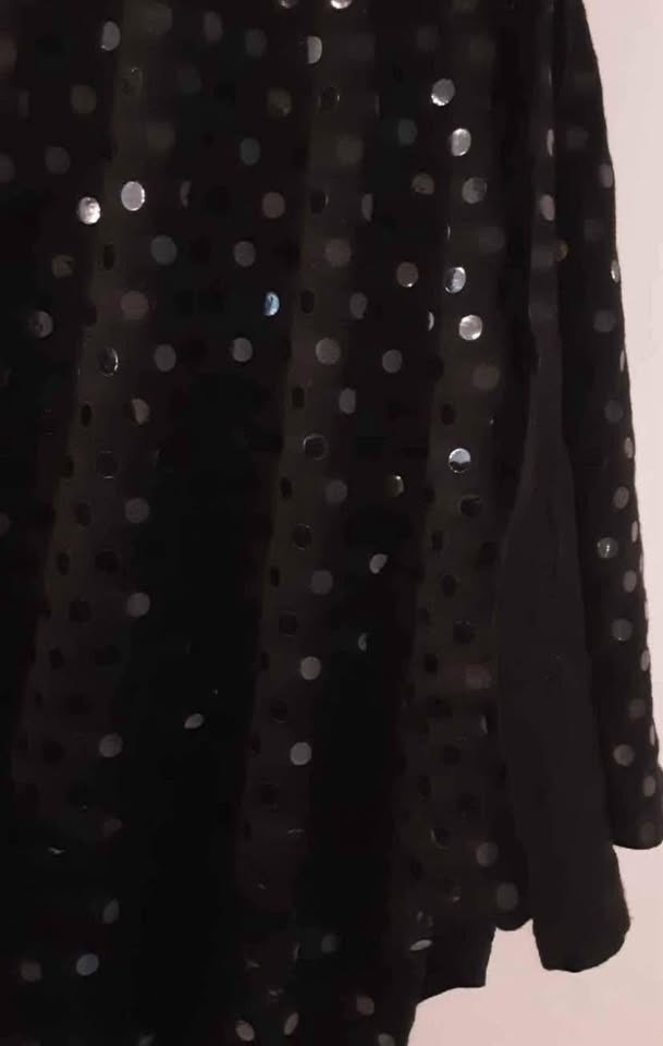 NWT C&C California Blk Sequin Split Sleeve Dress (S) 901 - photo 4