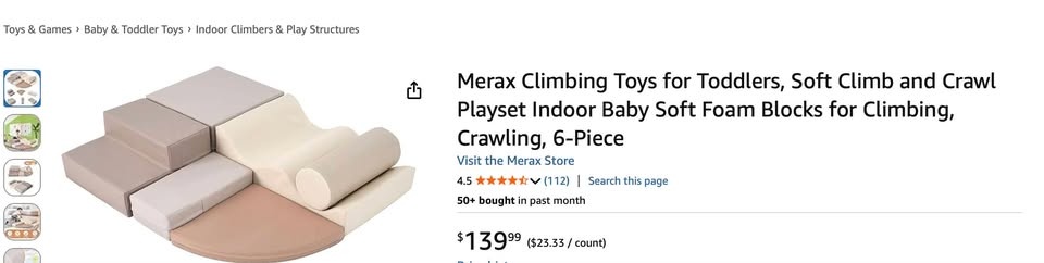 BABY 6-PIECE FOAM CLIMBING BLOCKS / PLAY GYM - photo 5