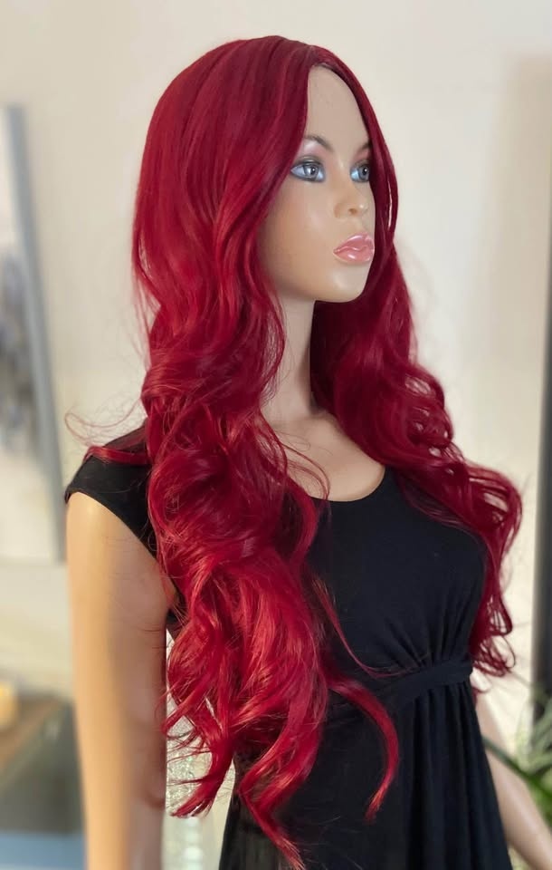 NWOT 34” Long Deep Red Little Mermaid Poison Ivy Wig 2242 - photo 4