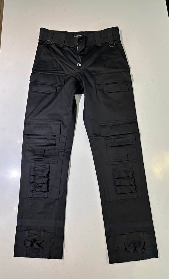 Authentic Dolce & Gabbana Black Tactical Cargo Pants - Size 28