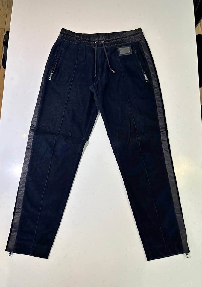 Dolce & Gabbana Navy Corduroy Track Pants - Men's Joggers S