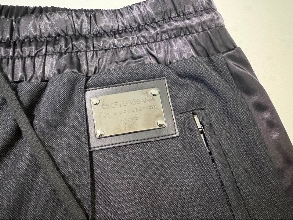 Dolce & Gabbana Charcoal Wool-Blend Track Pants - Size S/M - photo 2