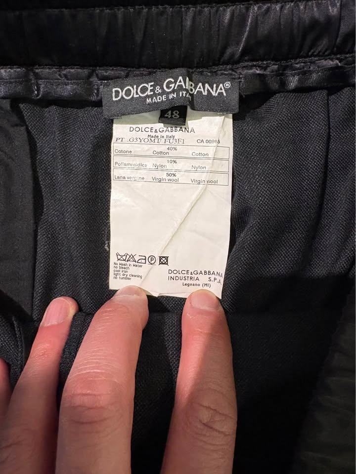 Dolce & Gabbana Charcoal Wool-Blend Track Pants - Size S/M - photo 3