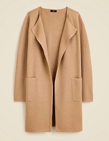 J.Crew Women's Juliette Collarless Sweater-Blazer - Size Small 🧡