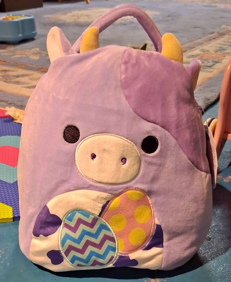 Bubba the Cow Squishmallow Easter Basket