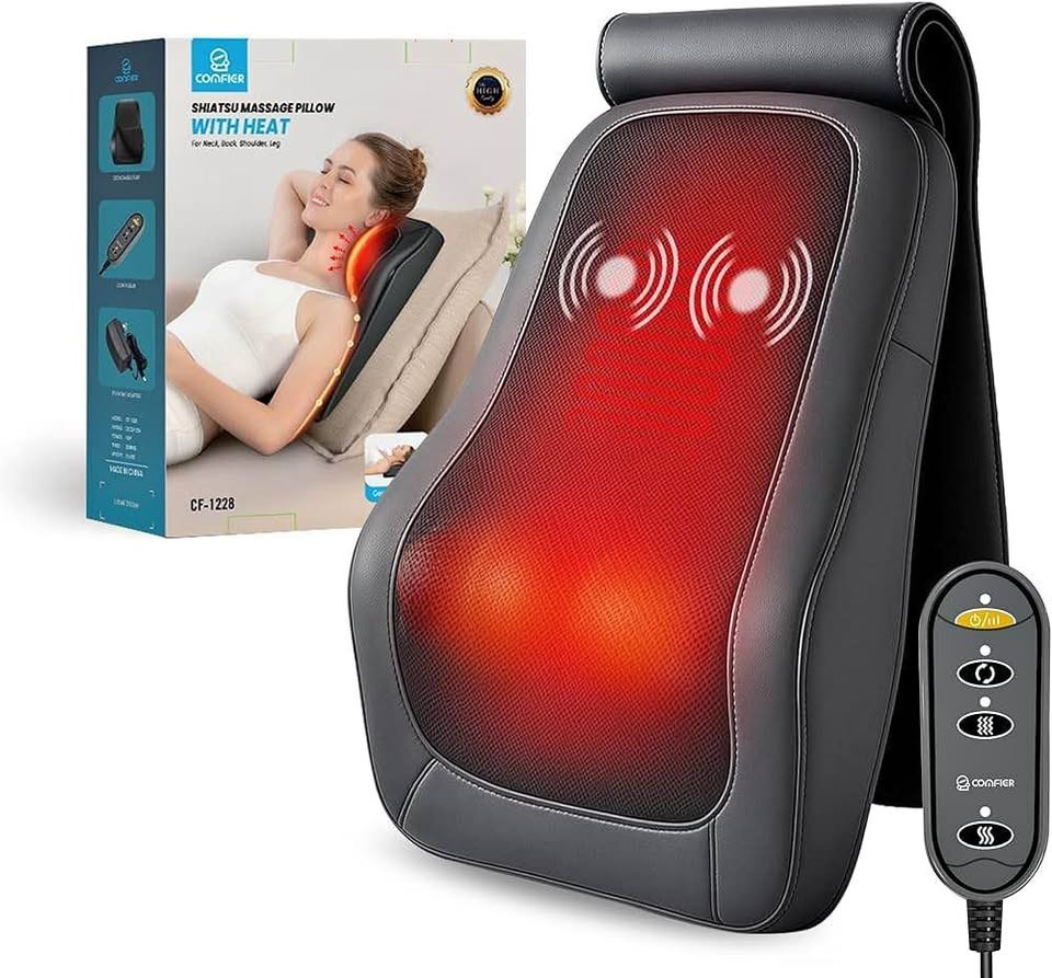 COMFIER Back Massager with Heat, Shiatsu Neck and Back Massager