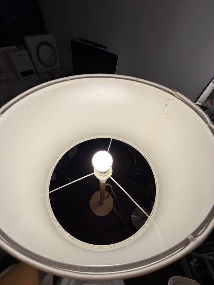IKEA Wooden Tripod Floor Lamp with bulb - photo 3
