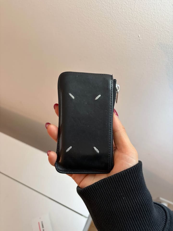 Maison Margiela Black Leather 4 Stitch Card Holder Wallet - photo 5